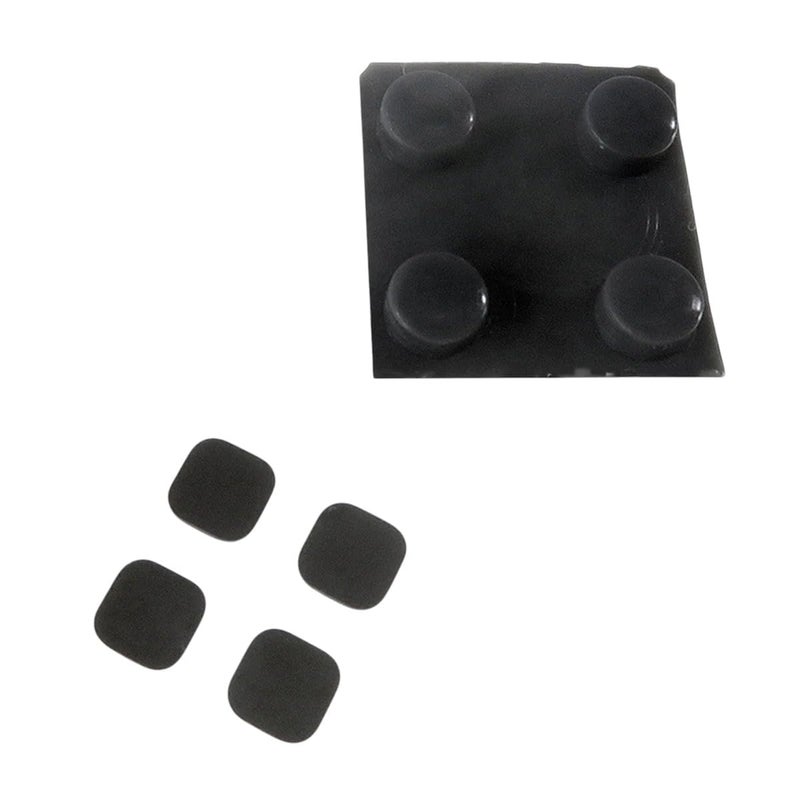 NSLikey Front Back Screw Rubber Feet Cover Upper LCD Screen Screws Cover Rubber Replacement for New 3DS XL/LL (Black) - Image 2